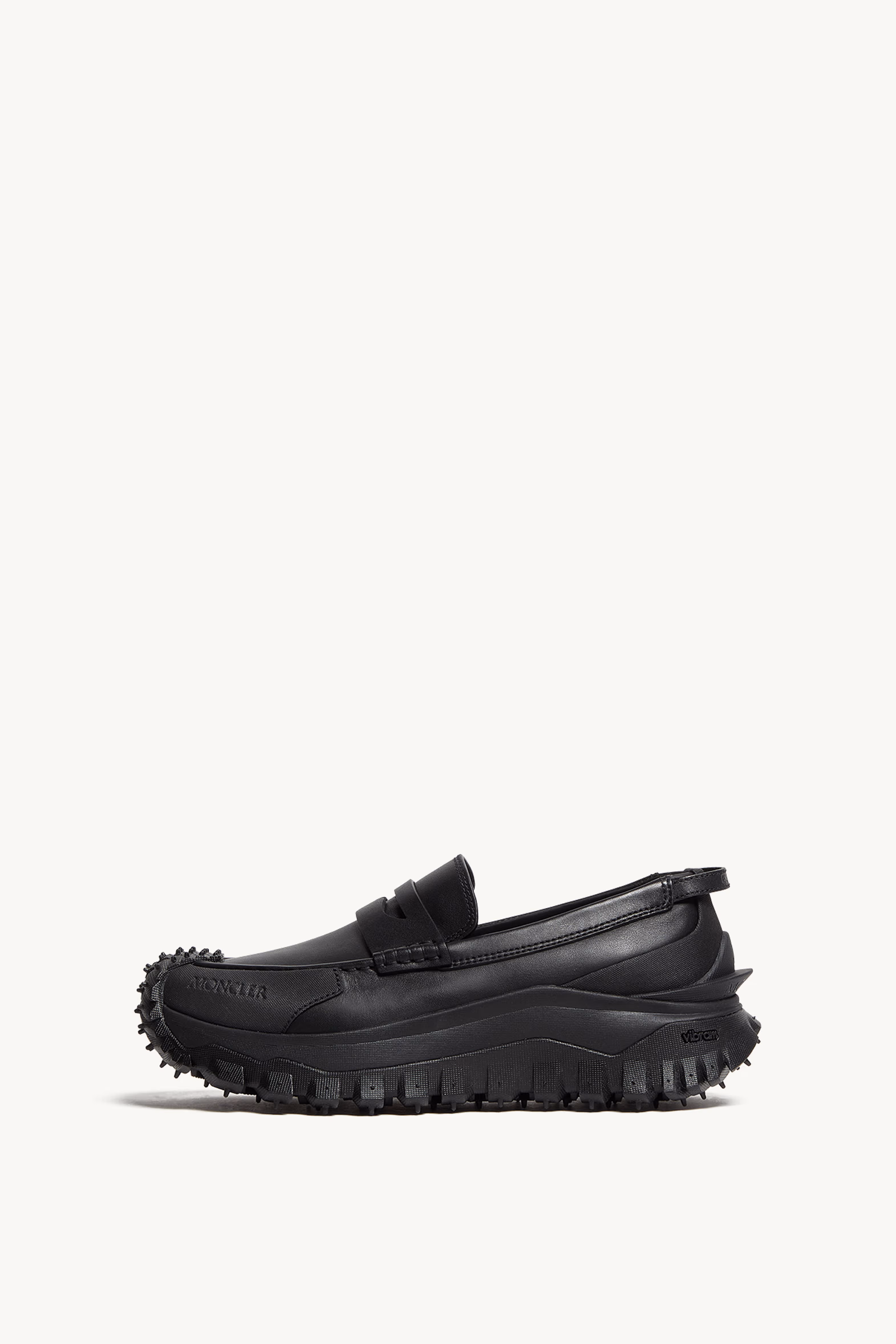 Trailgrip Leather Loafers Men Black Moncler 0